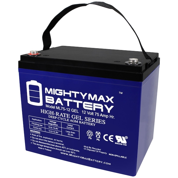 Mighty Max Battery 12V 75AH GEL Replacement Battery for NSB60FT Telecom System MAX3944136 - main